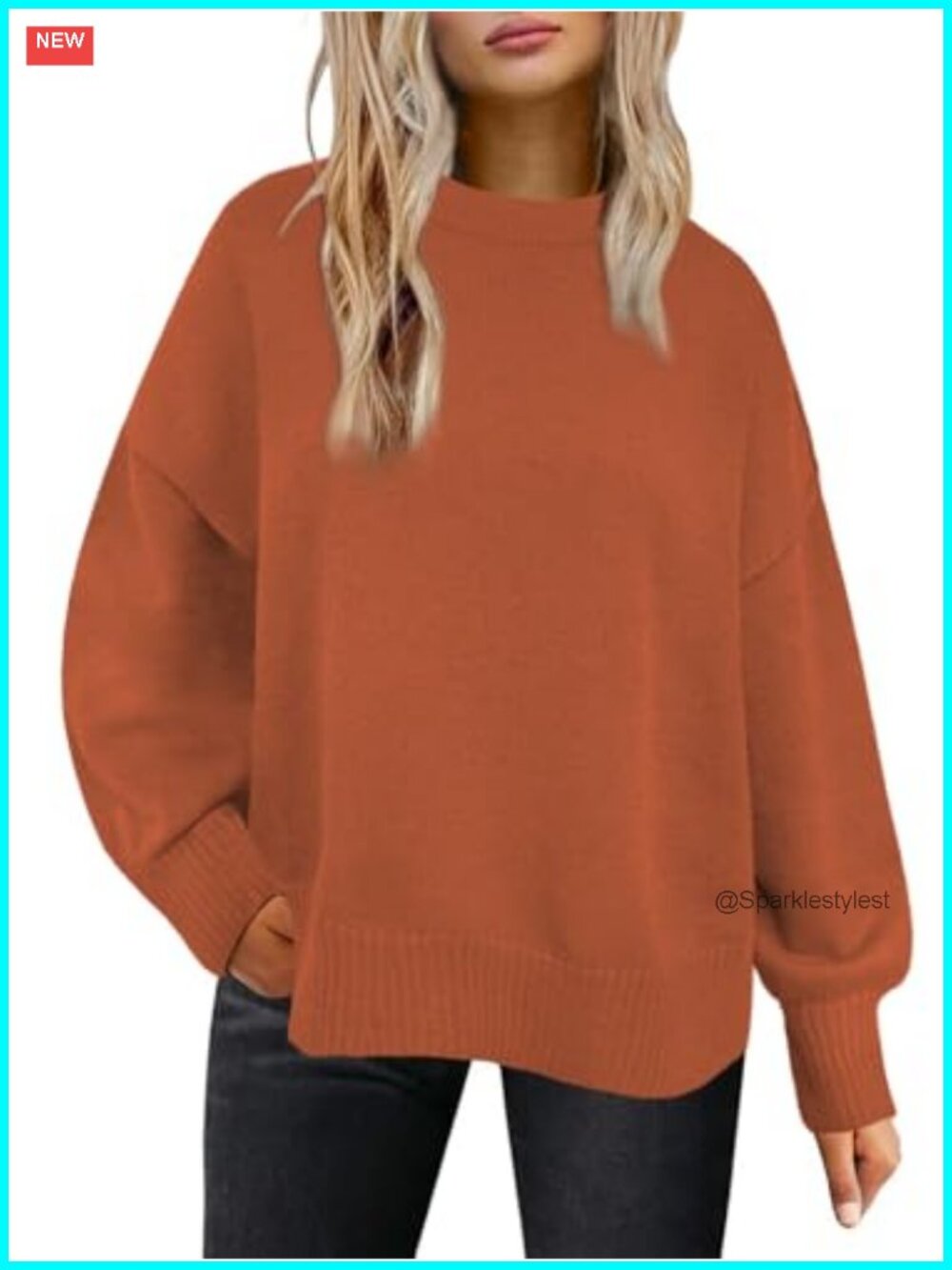 Oversized Crewneck Sweatshirt Long Sleeve Tunic Sweater